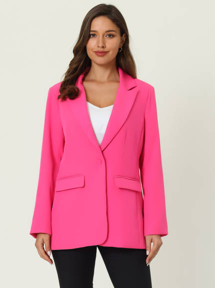 Hobemty- Office Long Sleeve Blazer Jacket