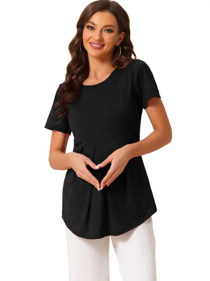 cheibear - Round Neck Casual Sleepwear Top