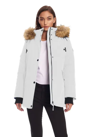 Alpine North - GLACIER | Veste d’hiver type parka femme recyclée duvet végan