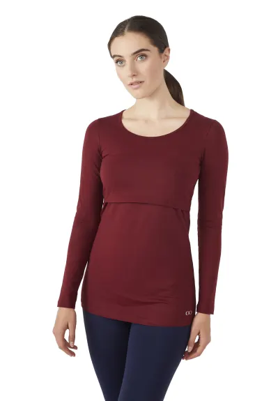 Charlotte Long Sleeves Round Neck Nursing Top - Modern Eternity Maternity