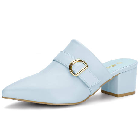 Allegra K - Pointed Toe Slip on Sandals Mules