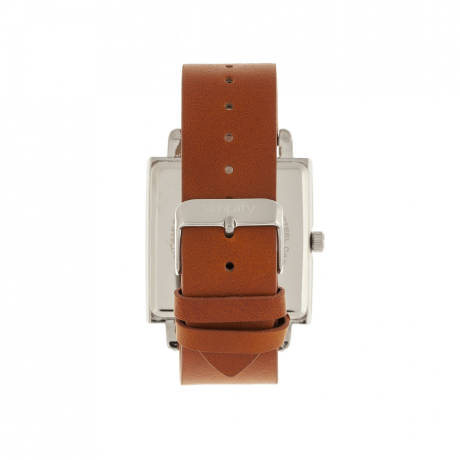 Simplify - The 5000 Leather-Band Watch - Brown/White