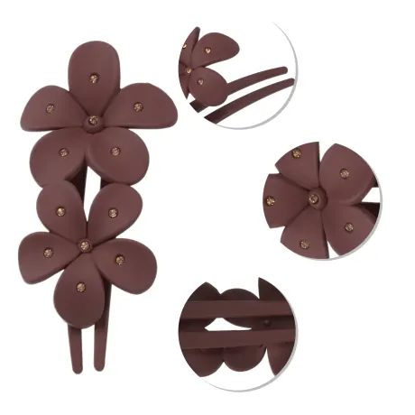 Unique Bargains - Flower Shaped Cute Hair Clips