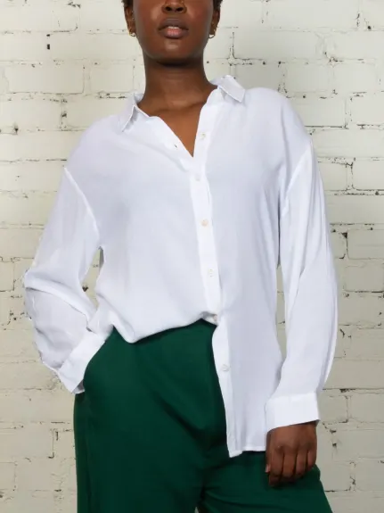 Annick - Nathalie Shirt Long Sleeves Solid White