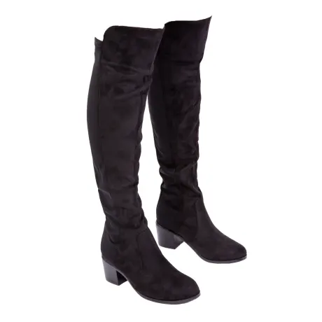 Where's That From - Womens/Ladies Britta Suede Thigh-High Mid Heel Knee-High Boots