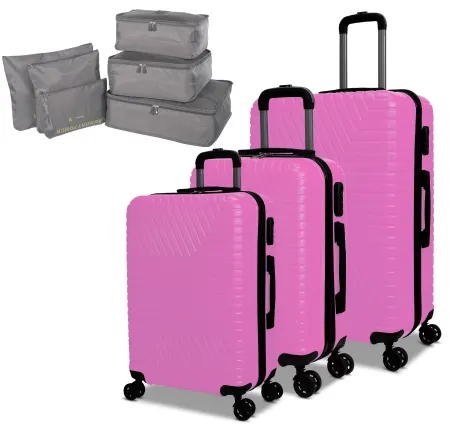 3 Piece Luggage Set Lattitude Collection w/ Luggage Organizer