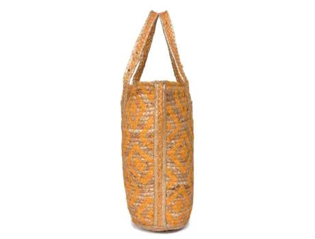 Aaron Leather Goods-Eco Luxe Tote Organic Jute Tote Bag