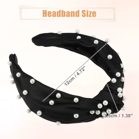 Unique Bargains- Faux Pearl noué Headband