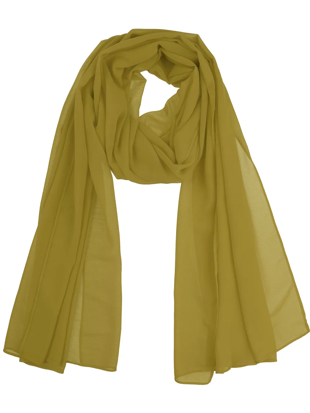 Allegra K- Solid Chiffon Sheer Long Scarf