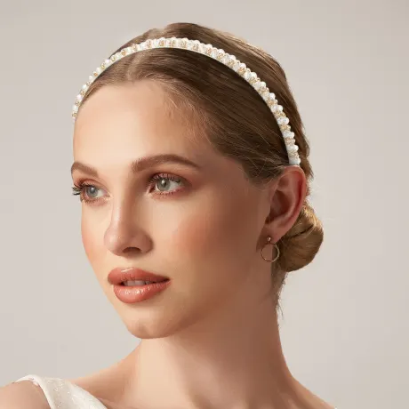 Unique Bargains- 2 Rows Rhinestone Hairband Headband