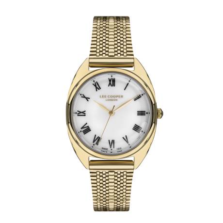 LEE COOPER-Montre Dames Doré 33mm Cadran Blanc