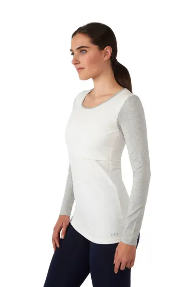 Charlotte Long Sleeves Round Neck Nursing Top - Modern Eternity Maternity