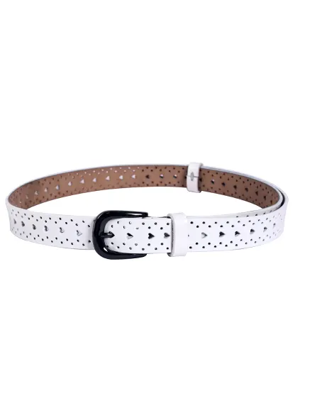 Allegra K- Ceinture à boucle ardillon en alliage creux multi-trous sculptés en forme de cœur