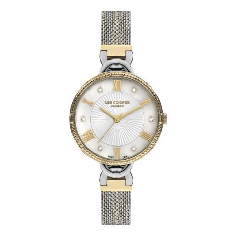 LEE COOPER-Montre Dames Argenté 34mm Cadran Blanc