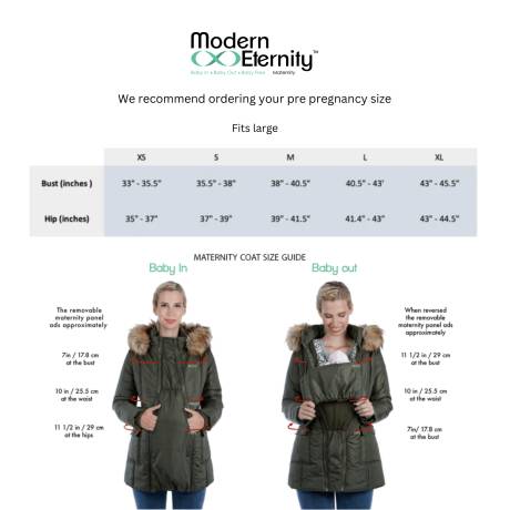 Sara - 3 in 1 Down Maternity Parka - Modern Eternity Maternity