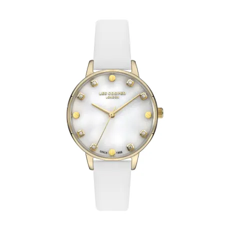 LEE COOPER-Women's Yellow Gold 33mm  watch w/White Dial