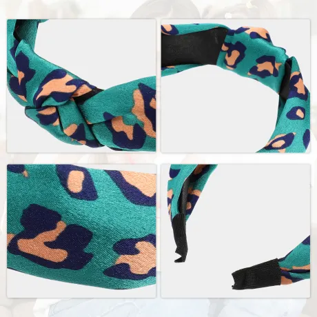 Unique Bargains - Bandeau noué à motif léopard