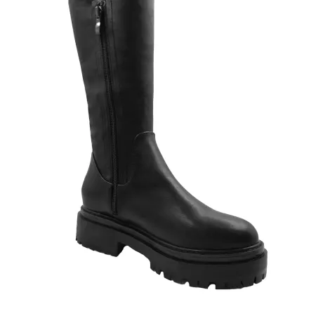 Where's That From - Womens/Ladies Dawn Chunky PU Knee-High Boots