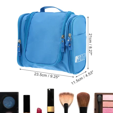 Unique Bargains - Trousse de maquillage de voyage Organisateur de toilette Tissu Oxford imperméable