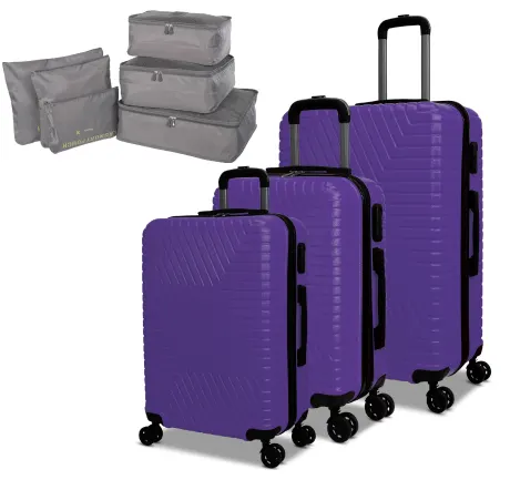 3 Piece Luggage Set Lattitude Collection w/ Luggage Organizer