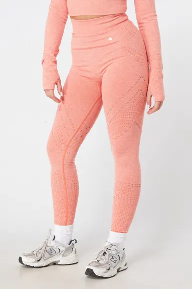 Twill Active Seamless Marl Laser cut Leggings