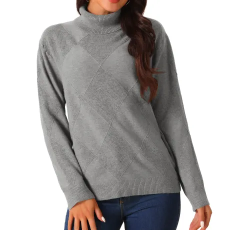 Allegra K -  Basic Knitted Turtleneck Sweater