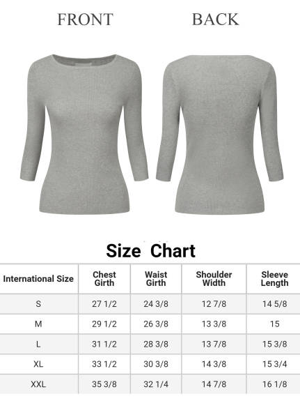 Hobemty- Boat Neck Slim Fit Ribbed Knit Top