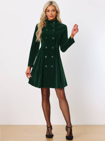 Allegra K- Steampunk Double Breasted Trench Coats