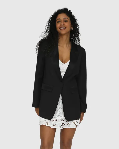 Head To Head Tuxedo Jacket - Black