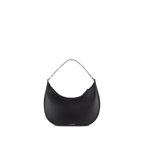 Lambert - The Jenny - Black Vegan Leather Hobo Handbag