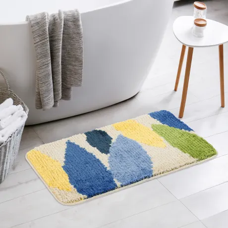 PiccoCasa- Washable Non Slip Extra Thick Quick Dry Bath Rugs 16" x 24"