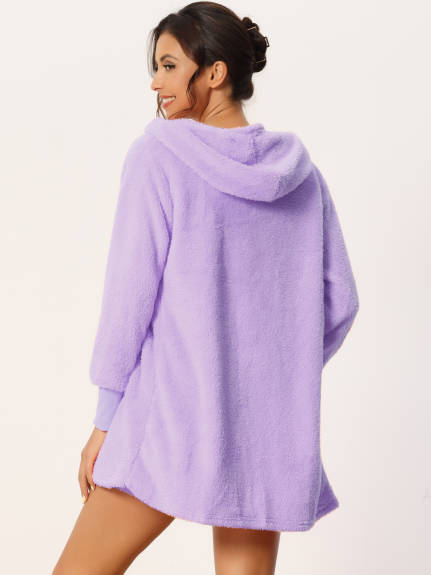 cheibear - Fuzzy Fleece 3 Piece Loungewear Set