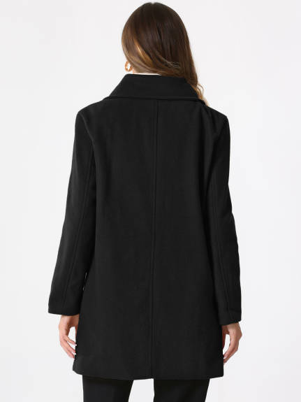 Allegra K - Peter Pan Collar Classic Winter Coat