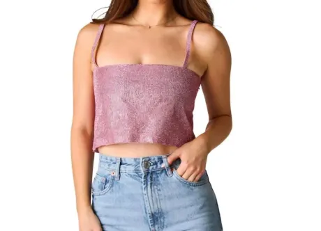 BUDDYLOVE Girly Girl Rhinestone Crop Top