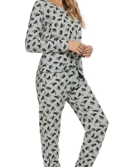 cheibear - Lounge Long Sleeve Nightwear with Pockets