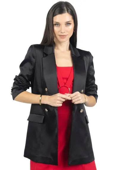 Akalia Blazer femme Tania avec boutons couleur or