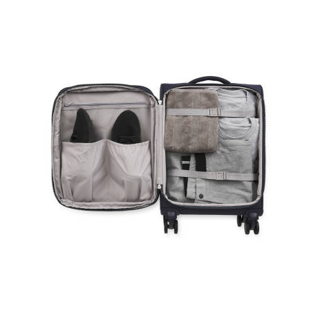 Amsterdam Softside Carry-On Luggage with Double Spinner Wheels