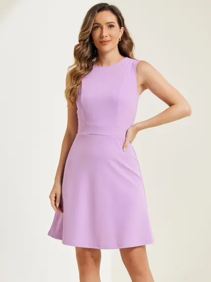 Allegra K - Sleeveless A-line Flare Dress