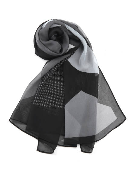 Allegra K- Chiffon Shawl Geometric Style Scarves