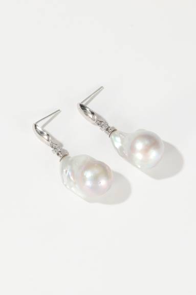 Classicharms-Doris Natural Baroque Pearl Drop Earrings