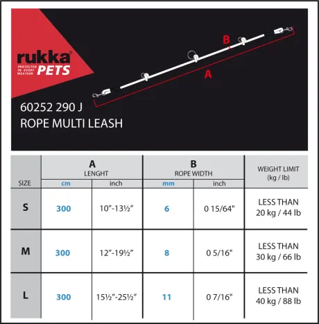 RUKKA - SOLID MULTI LEASH