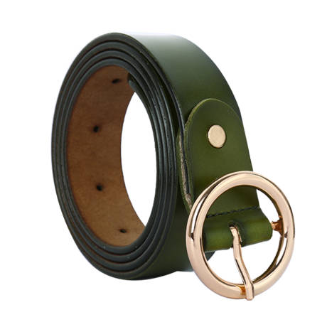 Allegra K- Round Pin Buckle Belt