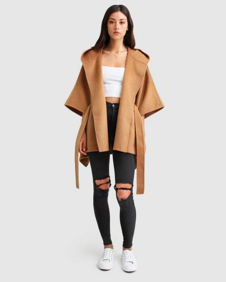 Belle & Bloom Jackson Landing Wool Blend Cape Coat