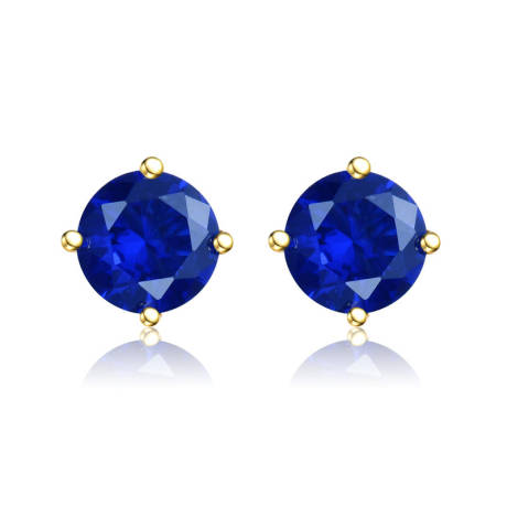 Rachel Glauber 7mm Stud Earrings with Colored Cubic Zirconia