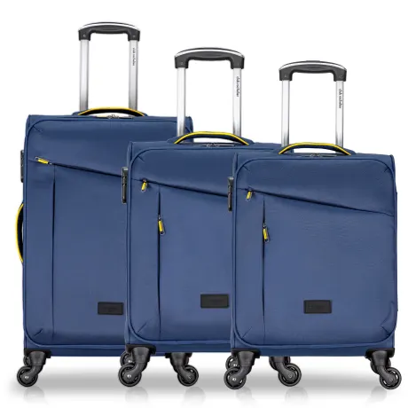 Club Rochelier 3 Piece SET Soft Side Luggage with Contrast Handles