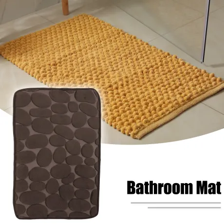 Unique Bargains- Cobblestone Pattern Bathroom Rug Mat