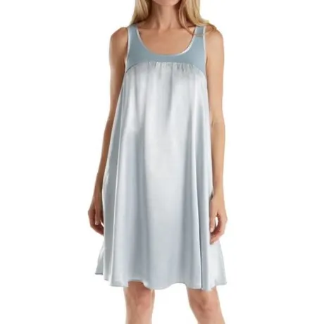 PJ Harlow Chemise de nuit Lindsay en satin et côtes