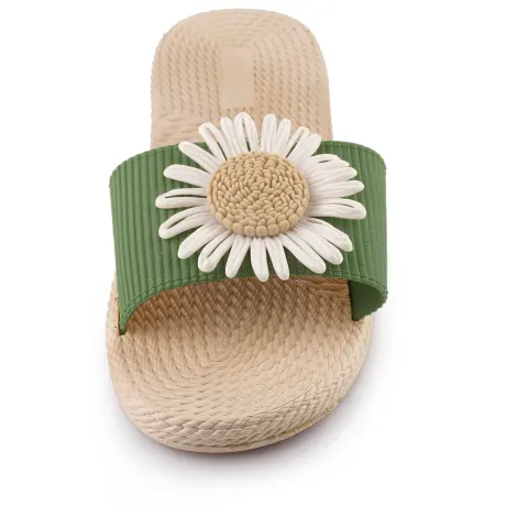 Allegra K - Espadrille Slip-on Sunflower Slides Sandals