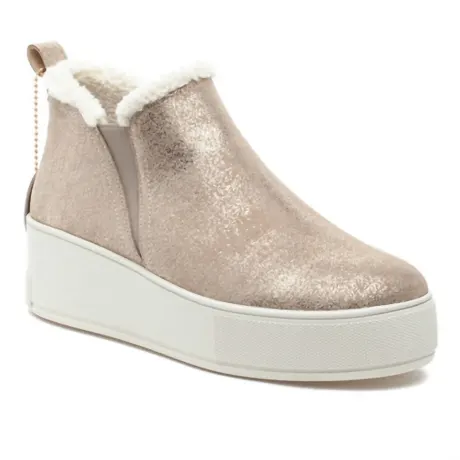 J/SLIDES - Women's Magic Metallic Suede Sneaker Boot