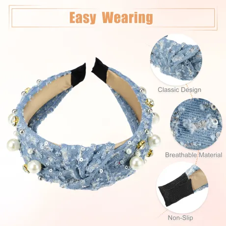 Unique Bargains- Pearly Crystal Headband